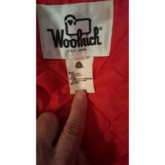 Vintage 70s Woolrich Plaid Flannel Jacket Coat Large Wool‎ Sherpa Lined Workwear - Picture 10 of 10